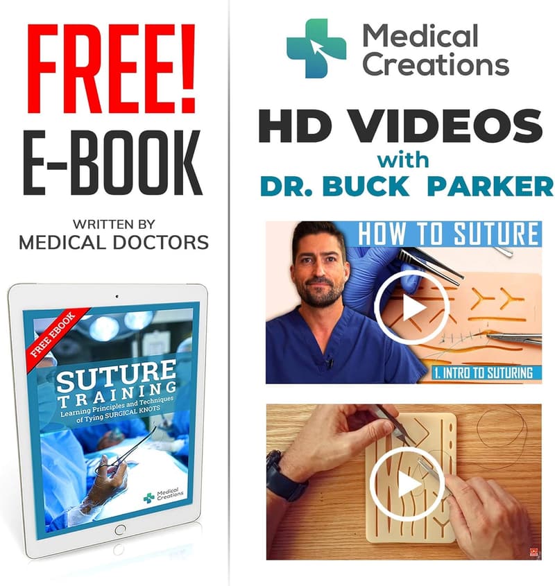 Medical Practice Suture Kit with Video Training by Surgeon