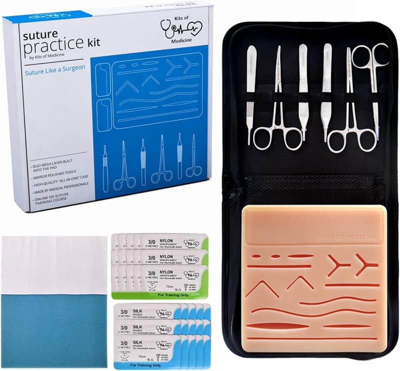 Complete Suture Practice Kit for Medical Students & Nurses