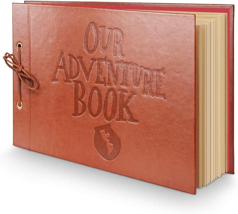 Personalized Leather Scrapbook Album for Family Adventures