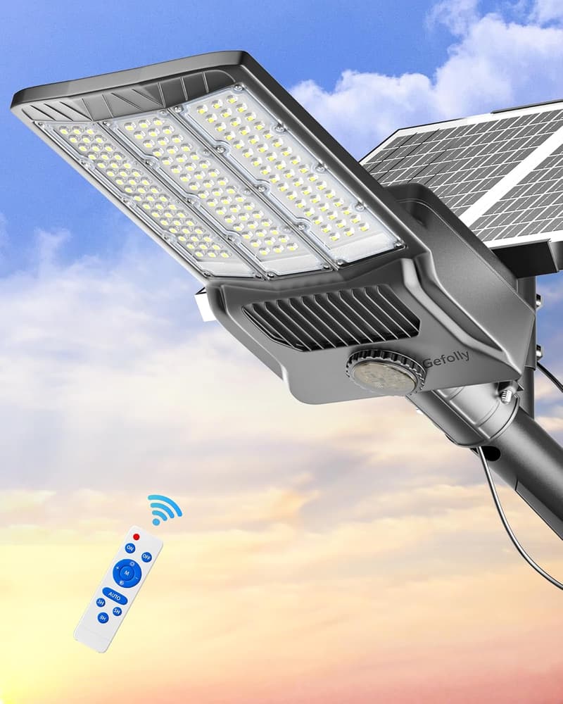 800000LM Solar Street Light - IP67 Waterproof Dusk to Dawn Flood Lamp
