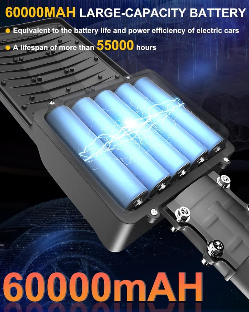 800000LM Solar Street Light - IP67 Waterproof Dusk to Dawn Flood Lamp