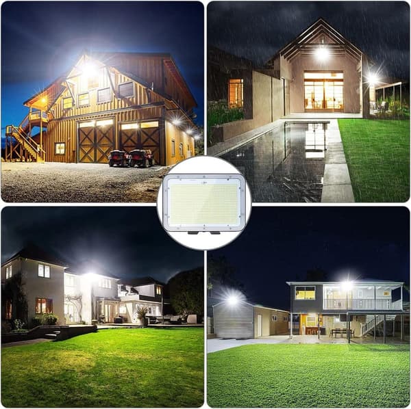 150W Waterproof LED Flood Lights - 18,000LM Bright Outdoor Security (2 Pack)
