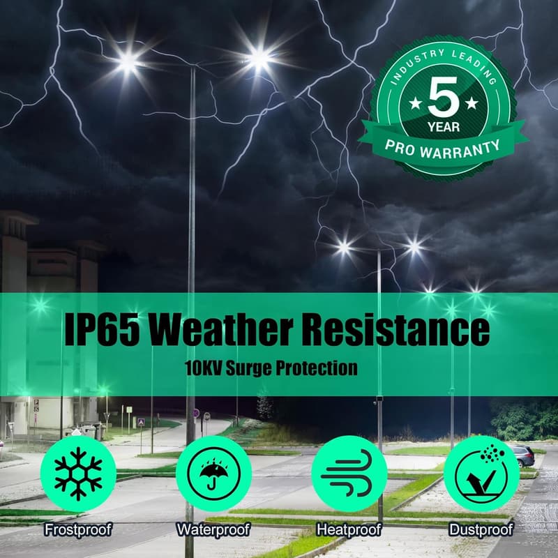 LED Parking Lot Light 400W - Dusk to Dawn, 56000LM, IP65
