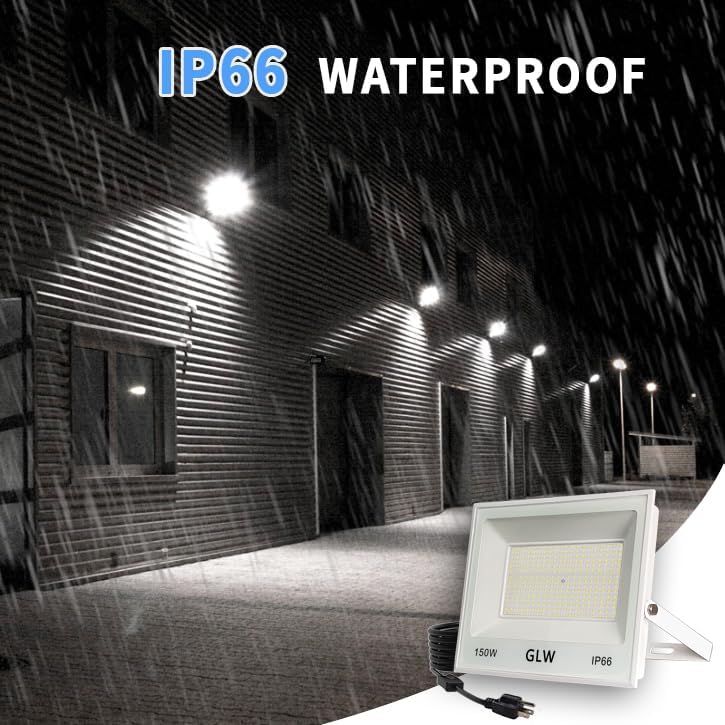 150W Waterproof LED Flood Light - 13,000lm Outdoor Spotlight