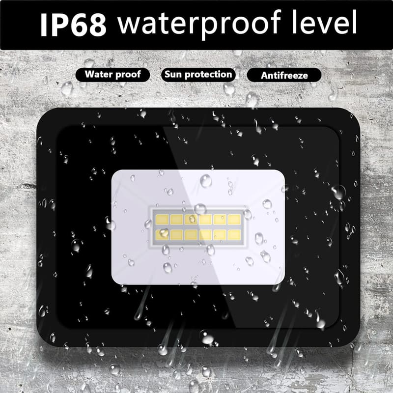 Outdoor 10W LED Flood Lights - Daylight White, IP68 Waterproof