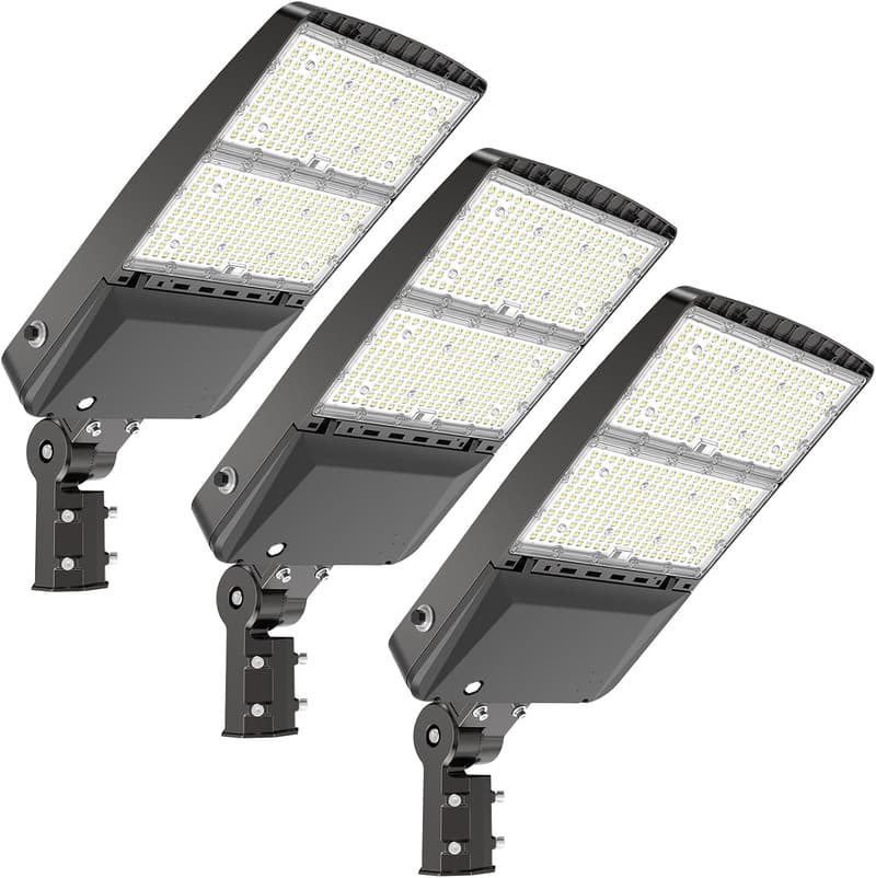 LED Shoebox Lights 300W - 3 Pack, 5000K, UL Certified