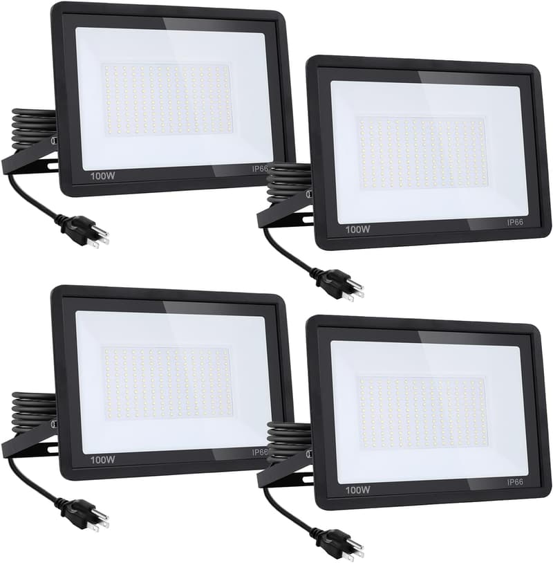 Outdoor LED Flood Lights - 100W, 11000lm, IP66 Waterproof