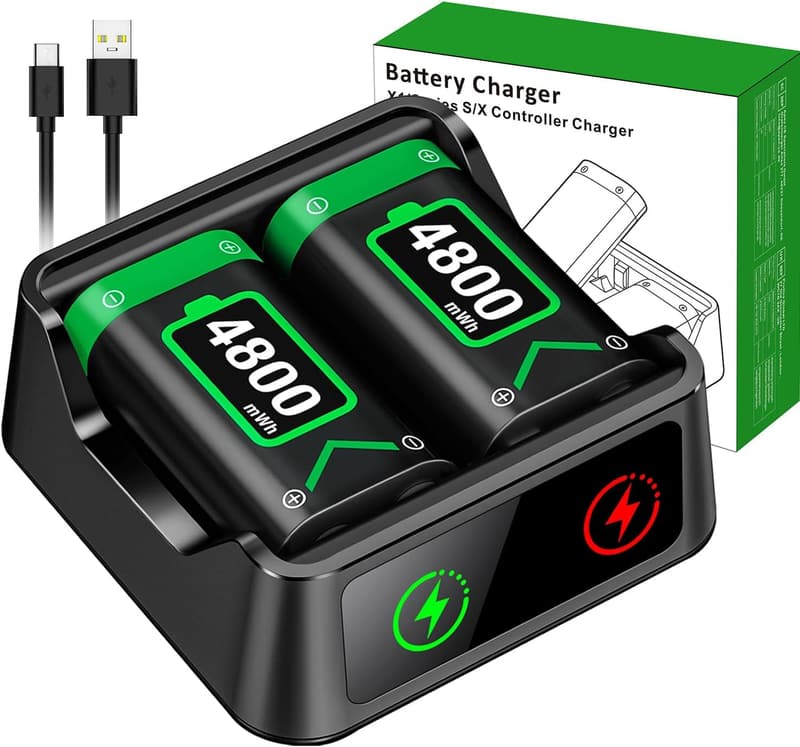 Fast Charging 2x 4800mAh Xbox Controller Battery Pack