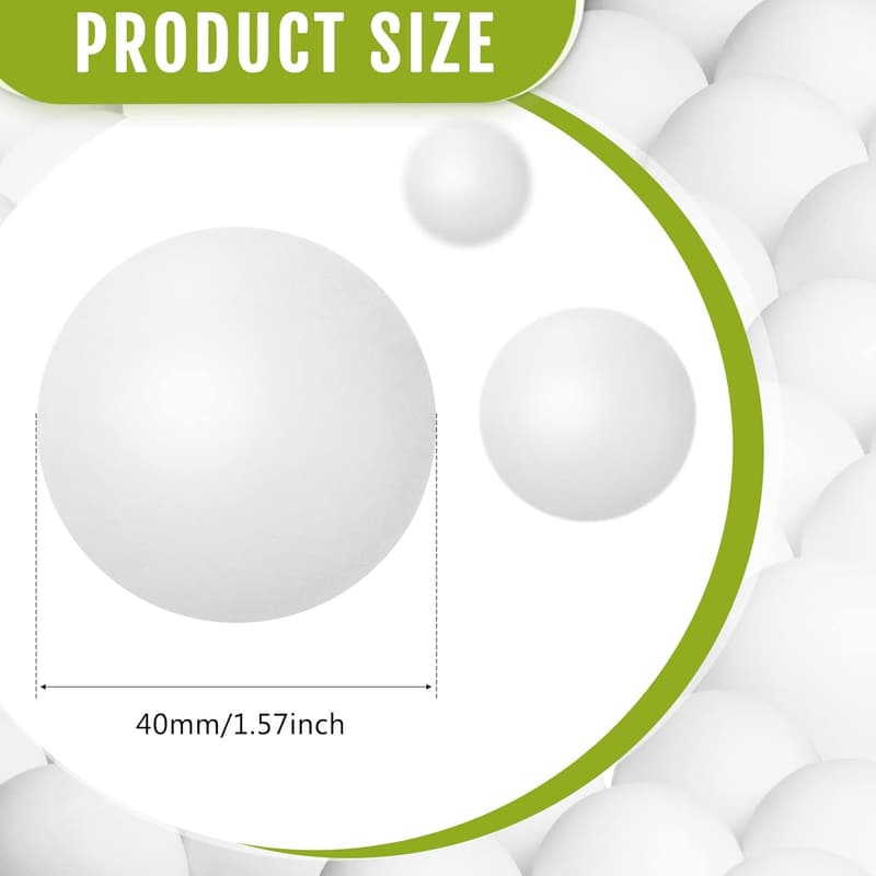 100 Pack Multi-Colored 40mm Table Tennis Balls for Parties