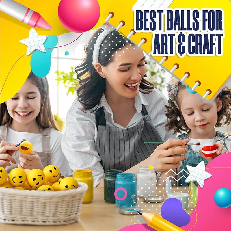 Colored Ping Pong Balls - 6 Pack, 40mm Plastic for Games & Arts