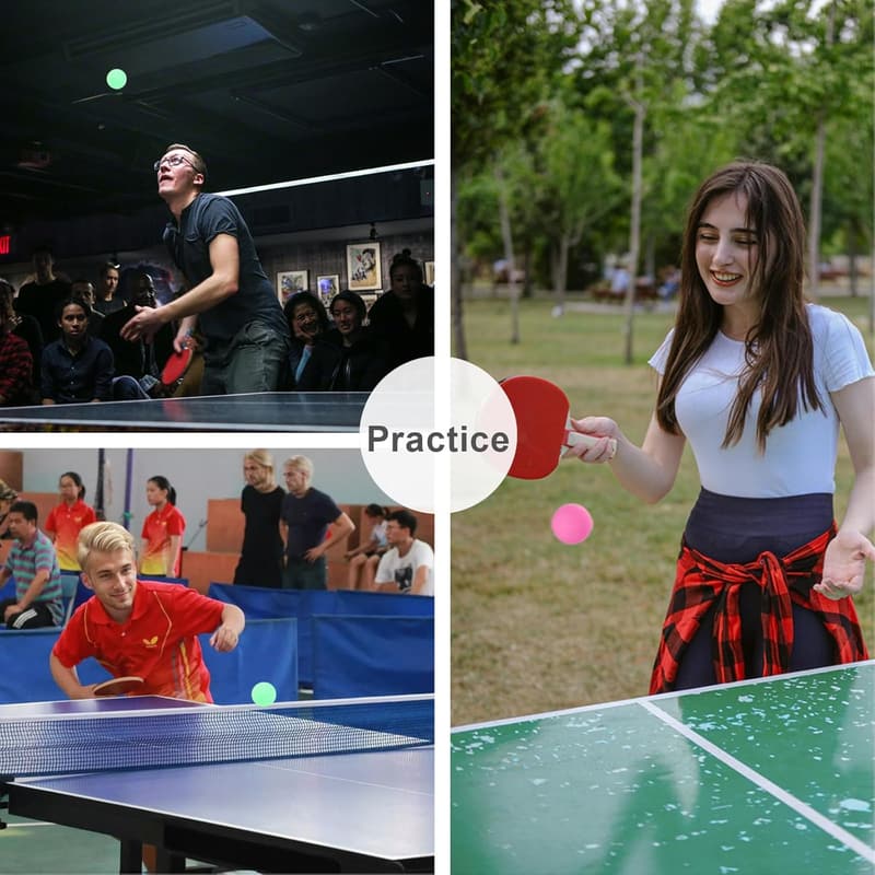 40mm 3-Star Colored Ping Pong Balls for Outdoor Games