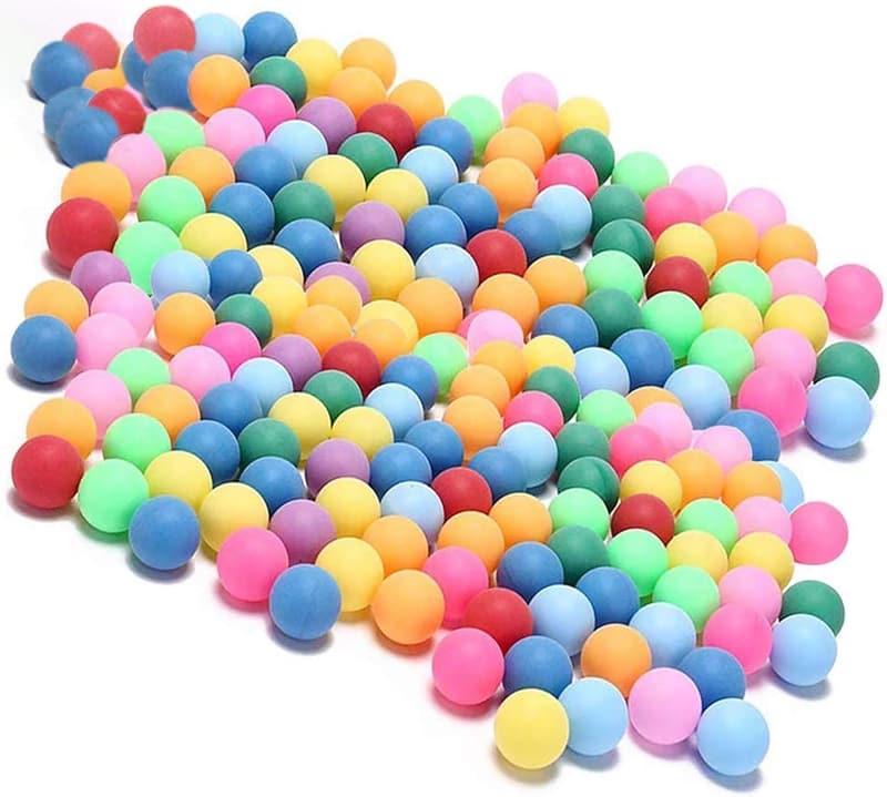 Assorted Color Table Tennis Balls for Games & Crafts