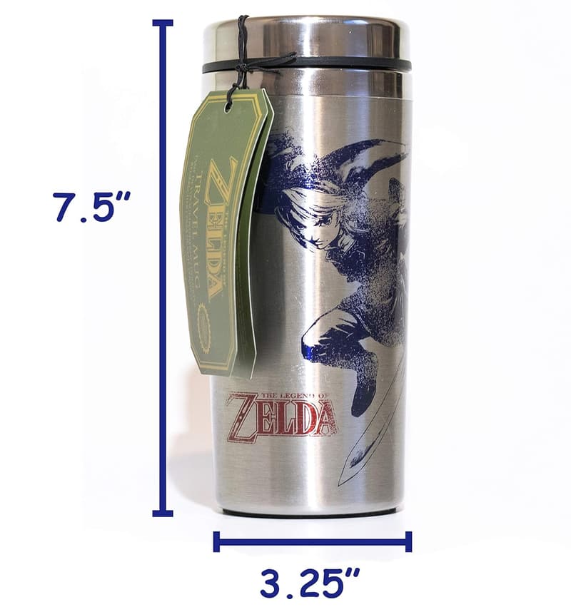 The Legend of Zelda Stainless Steel Travel Mug for Gamers