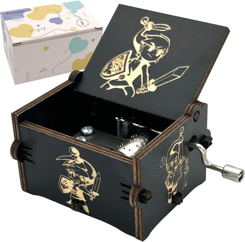 The Legend of Zelda Engraved Wooden Music Box for Birthdays