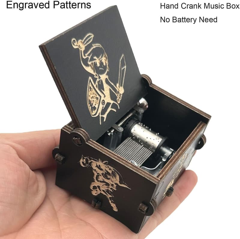 The Legend of Zelda Engraved Wooden Music Box for Birthdays
