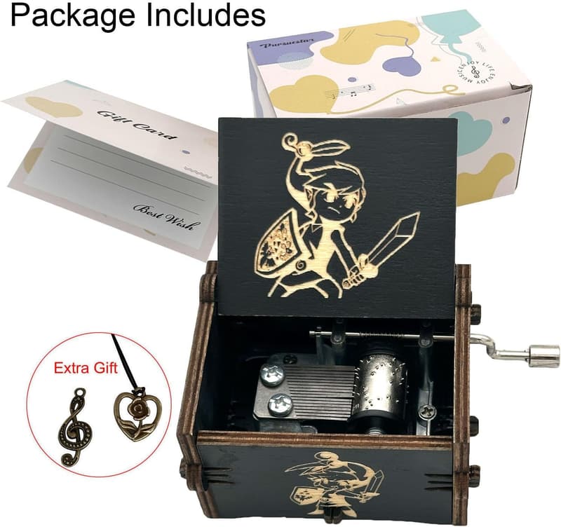 The Legend of Zelda Engraved Wooden Music Box for Birthdays