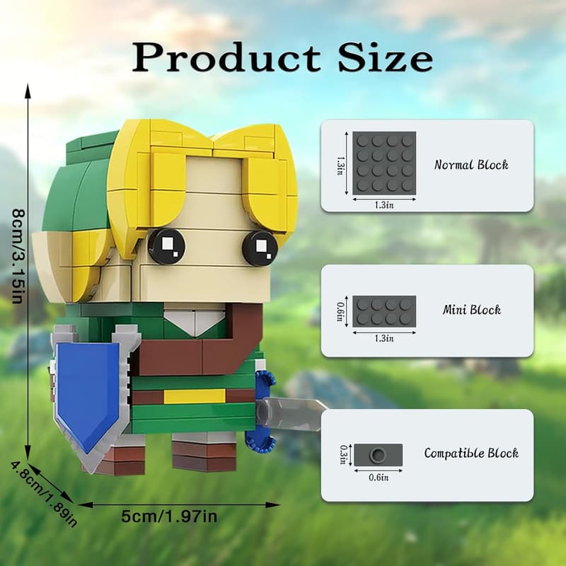 Legend of Zelda Link Building Set - 155 PCS Compatible with Lego