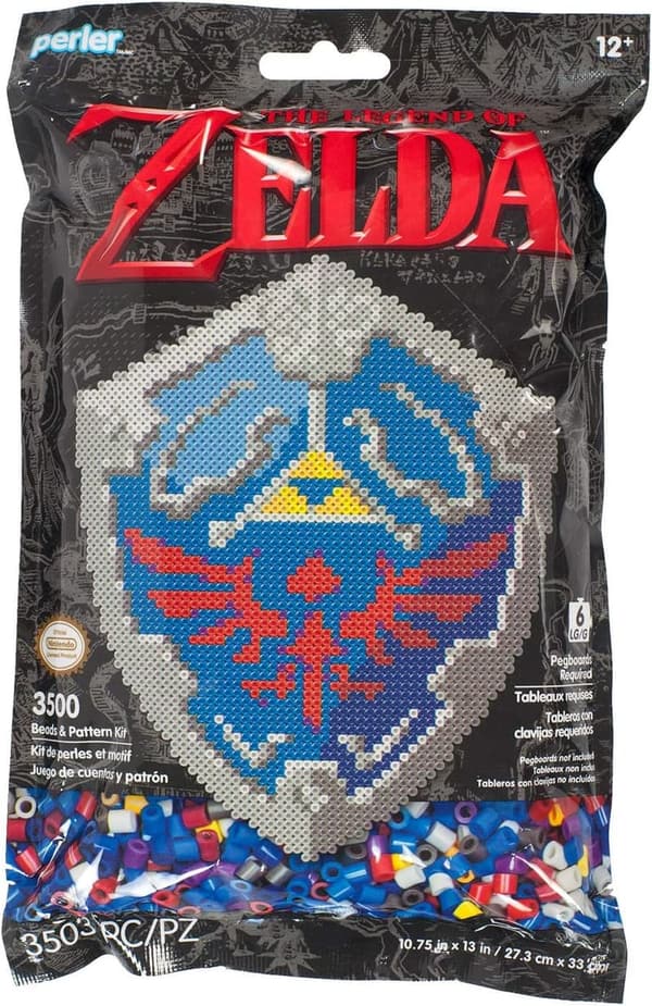 Hylian Shield Perler Bead Kit for Nintendo Fans, 3503 pcs