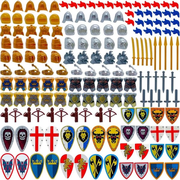 Medieval Knight Weapons Pack for Mini Figures - Building Toy Set