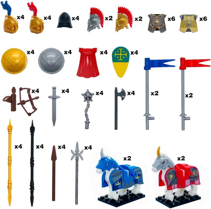 Custom Medieval Knight Weapons Accessory Pack for Kids