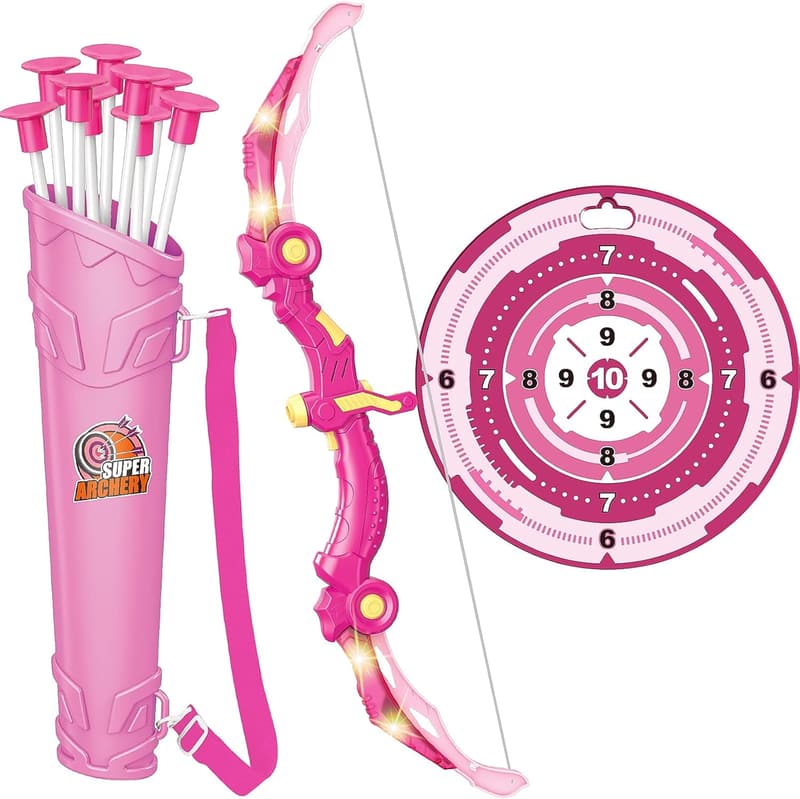 Birthday Gift: LED Bow and Arrow Toy for Girls Ages 5-12