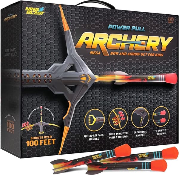 Kids Bow and Arrow Set - Outdoor Archery Gifts for Boys 6-12