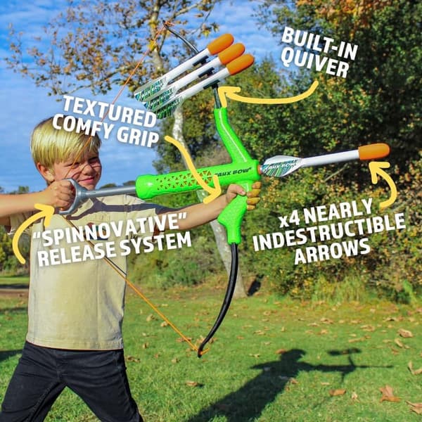 Kids Faux Bow and Arrow Set - Durable Foam Tips for Outdoor Fun