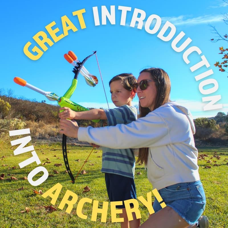 Kids Faux Bow and Arrow Set - Durable Foam Tips for Outdoor Fun