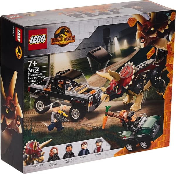 LEGO Jurassic World Triceratops Truck Attack Set