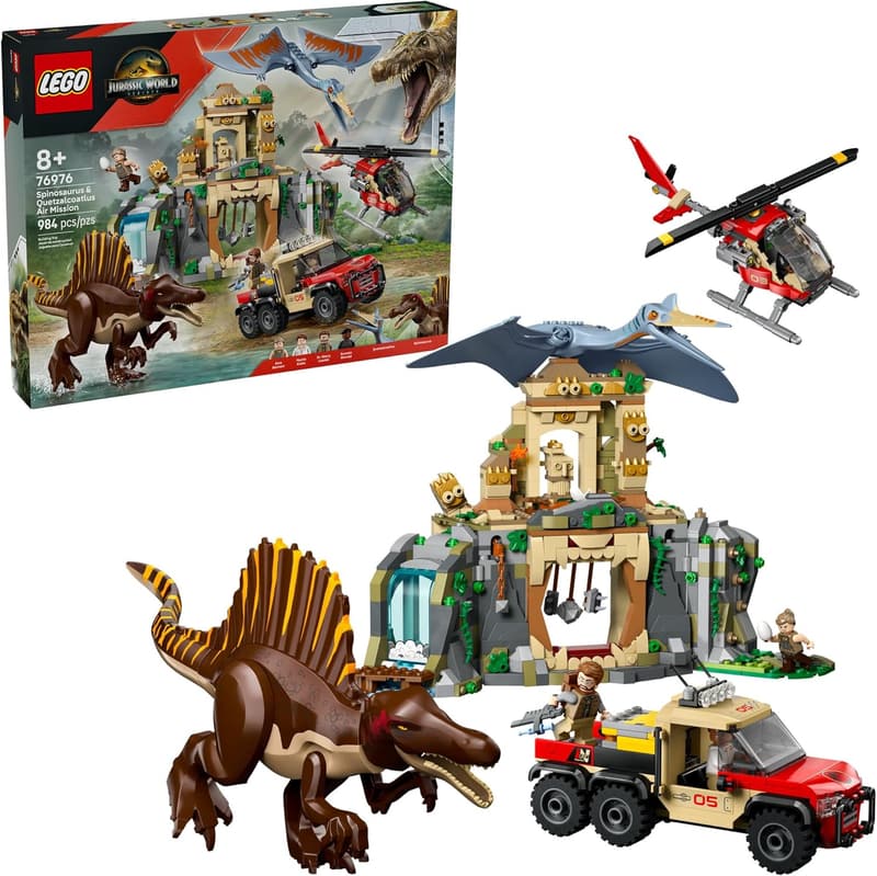 LEGO Jurassic World Dinosaur Air Mission Set for Kids 8+