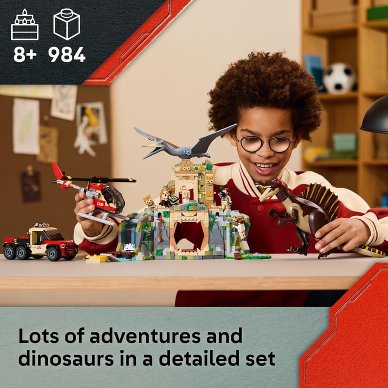 LEGO Jurassic World Dinosaur Air Mission Set for Kids 8+
