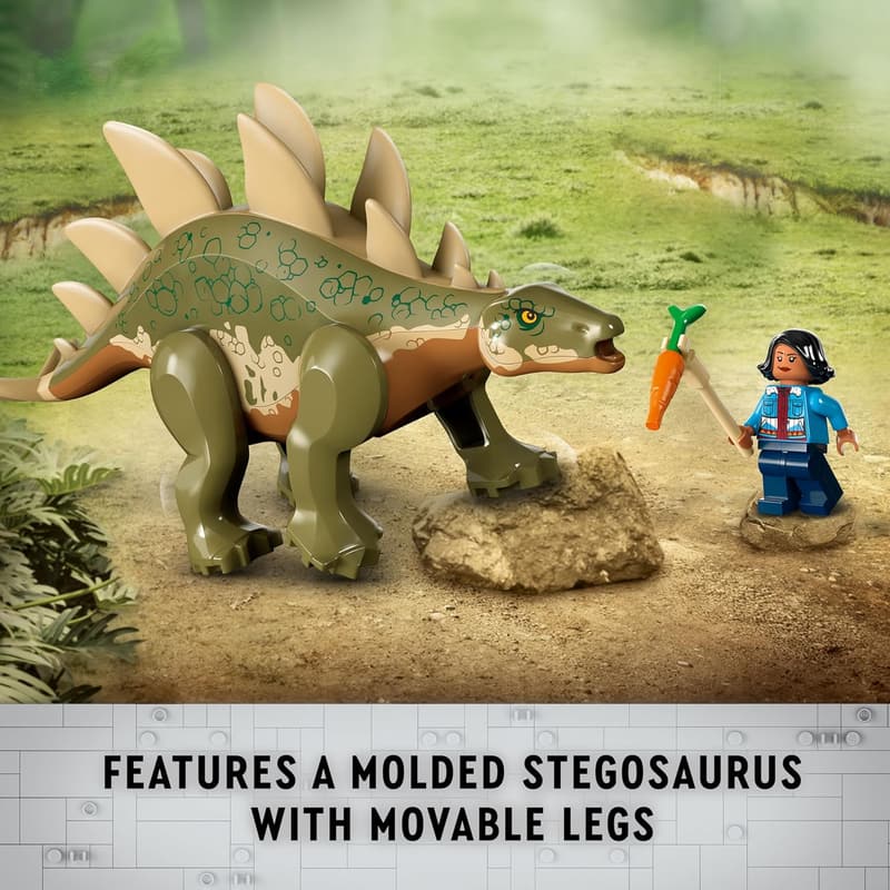 LEGO Jurassic World Stegosaurus Discovery Building Set for Kids