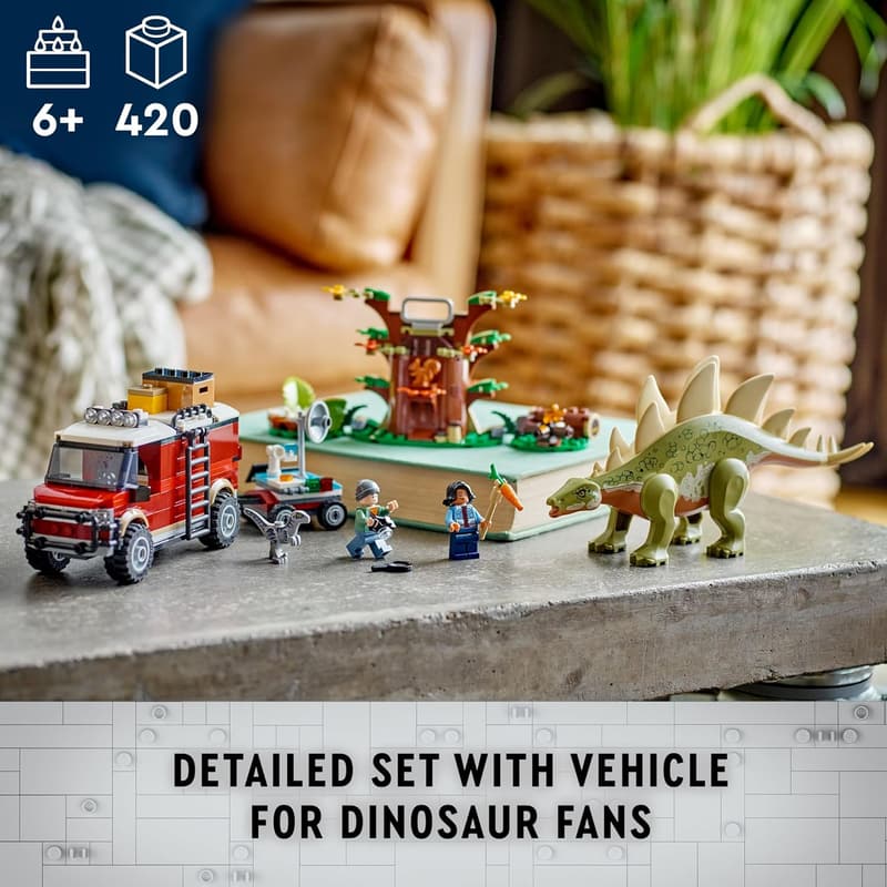 LEGO Jurassic World Stegosaurus Discovery Building Set for Kids