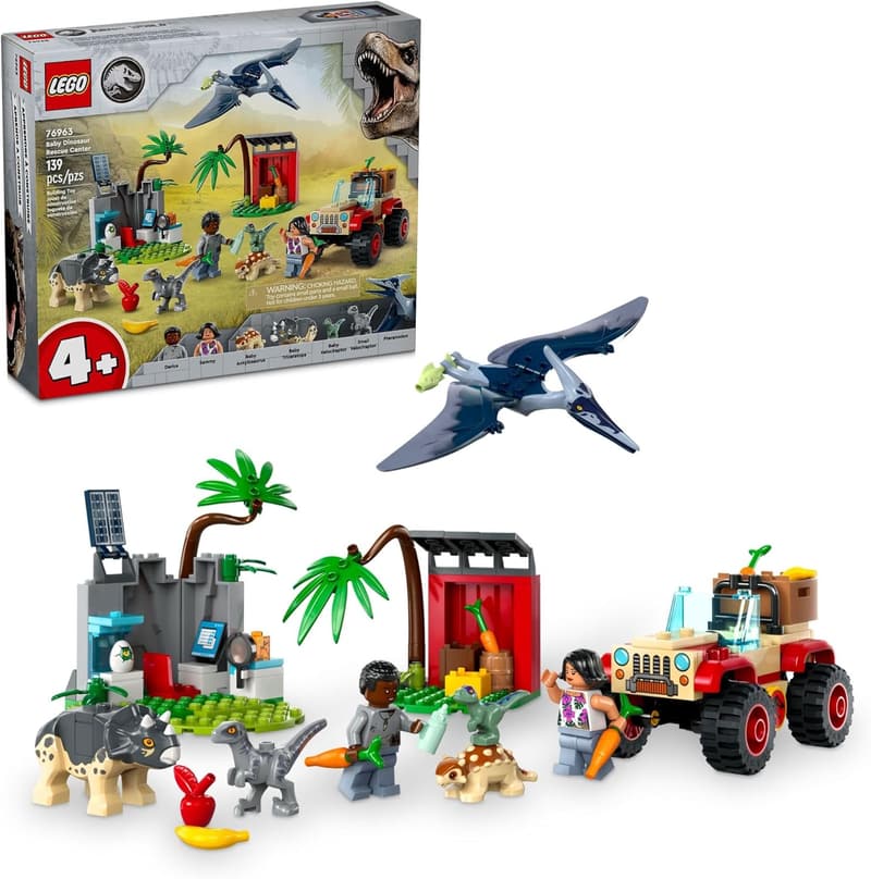 LEGO Jurassic World Baby Dinosaur Rescue Center Set for Kids