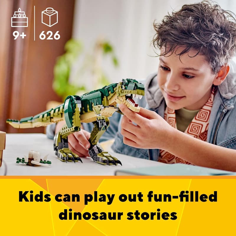 LEGO Creator 3-in-1 T-Rex Building Set for Kids, Ages 9+