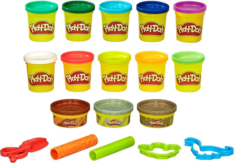 Dinosaur Theme Play-Doh Set with Tools - 13 Non-Toxic Colors