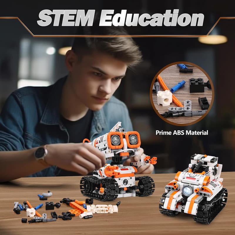 Kids Robotics Kit for Ages 8-14 - 3-in-1 Remote Control Coding Set