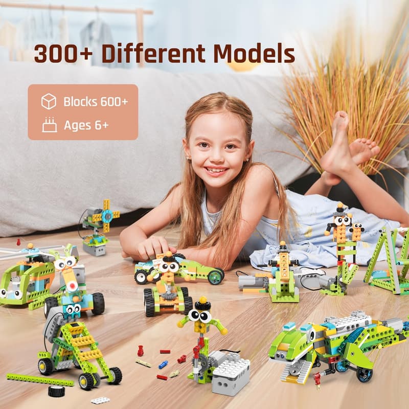 Coding Robot Kit for Kids 6+, 200+ APP-Controlled Dinosaur Toy