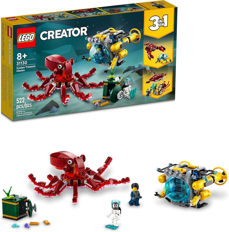 LEGO Creator 3-in-1 Sunken Treasure Submarine Toy