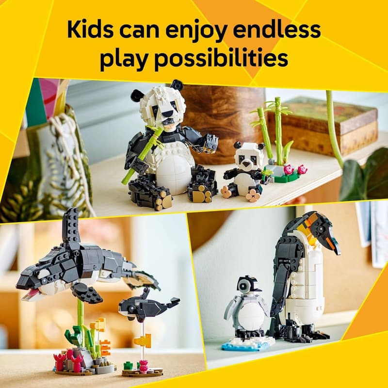 LEGO Creator 3-in-1 Wild Animals Building Set for Kids