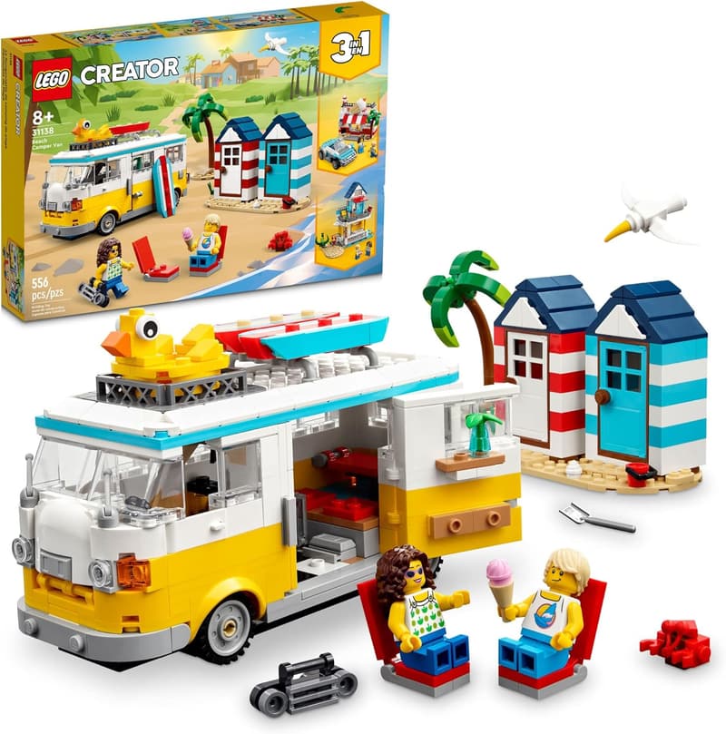 3-in-1 Beach Camper Van Building Kit for Kids, 31138