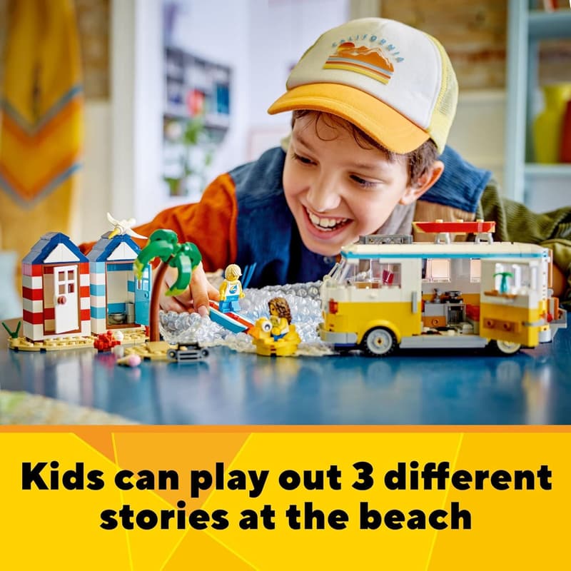 3-in-1 Beach Camper Van Building Kit for Kids, 31138