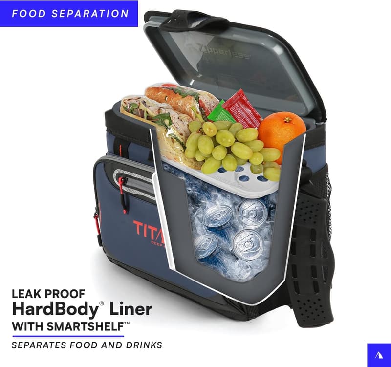 Titan Deep Freeze Zipperless Cooler - Beach & Camping Use