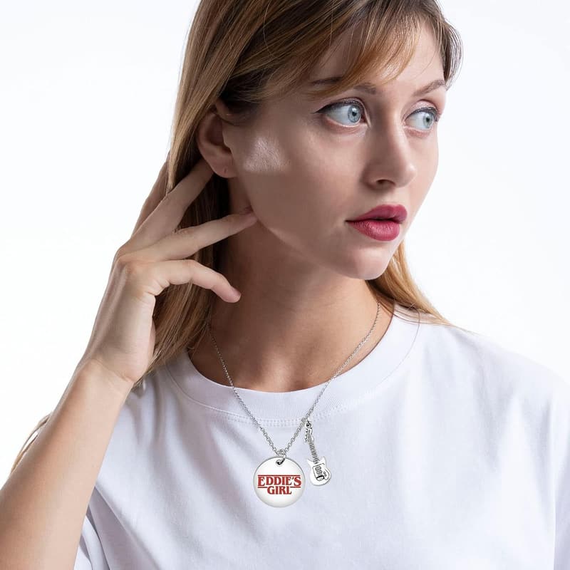 Eddie-Inspired Charm Necklace for TV Show Fans
