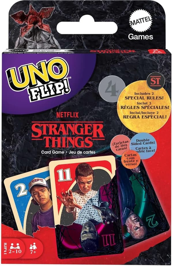Stranger Things UNO Flip! Double-Sided Card Game for Teens & Adults