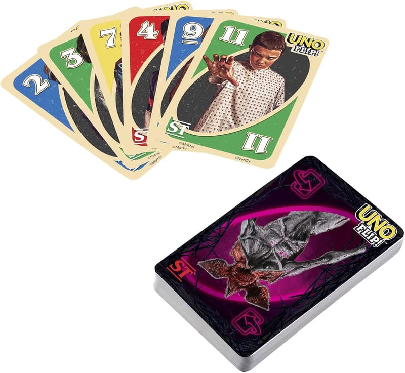 Stranger Things UNO Flip! Double-Sided Card Game for Teens & Adults
