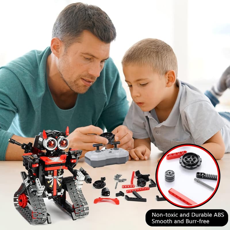 STEM Robot Building Toy Set for Kids, Remote Control Car