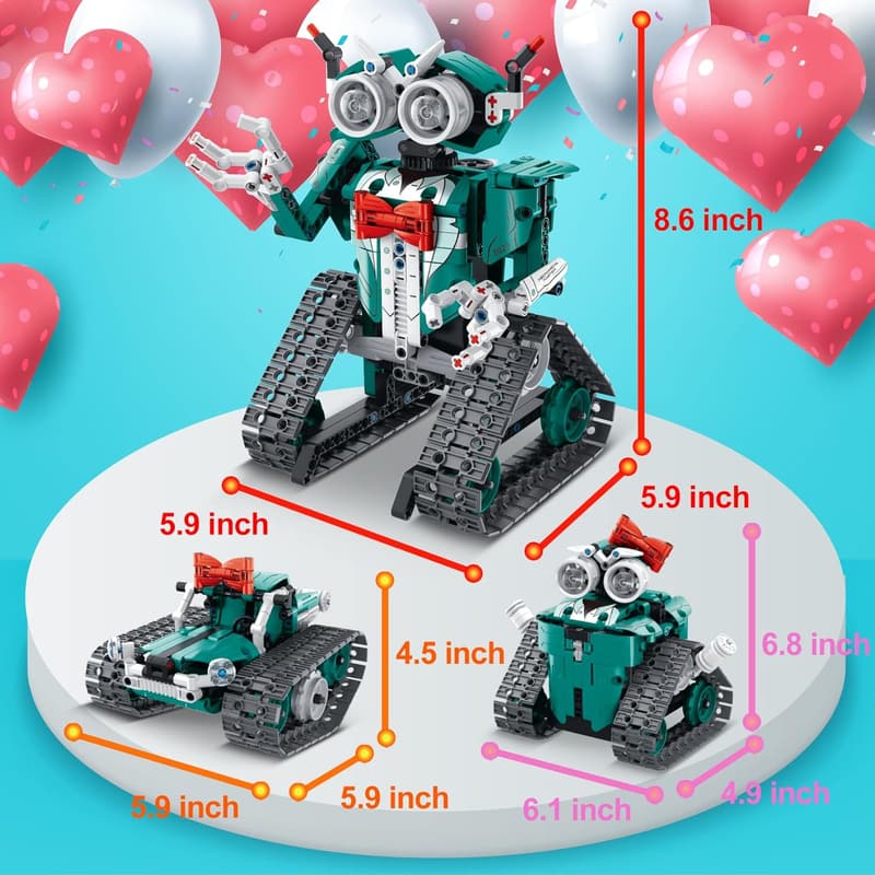 STEM Building Kit for Kids 8-12 - 3-in-1 RC Robot Car