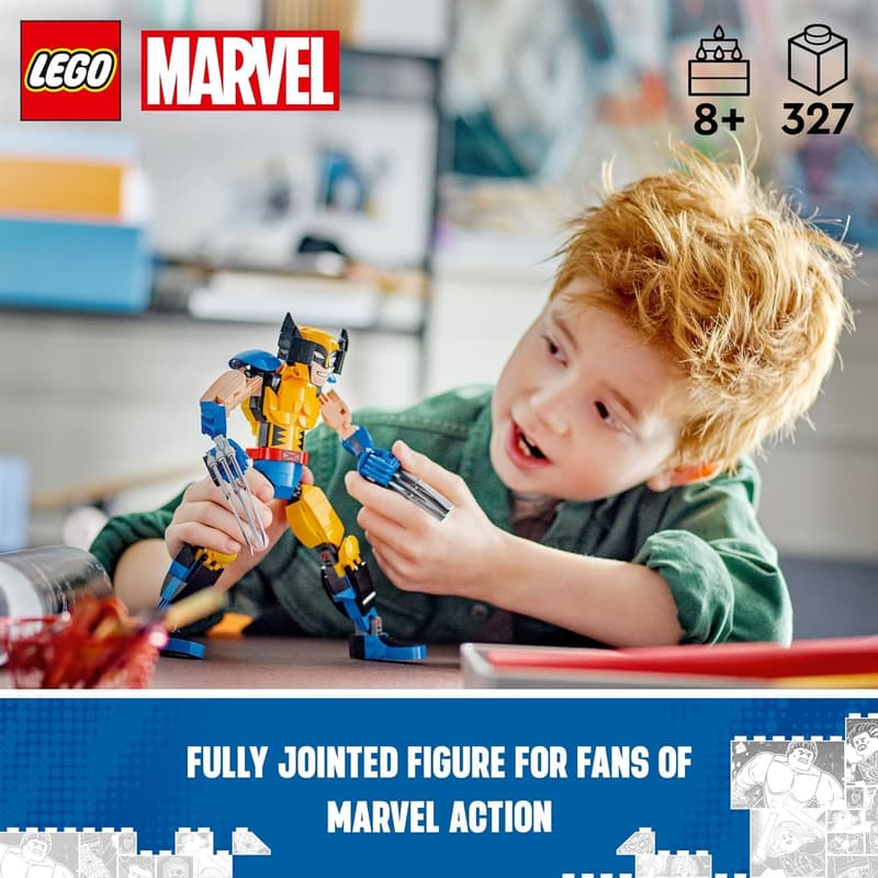 LEGO Marvel Wolverine Buildable Figure for Kids Ages 8-12