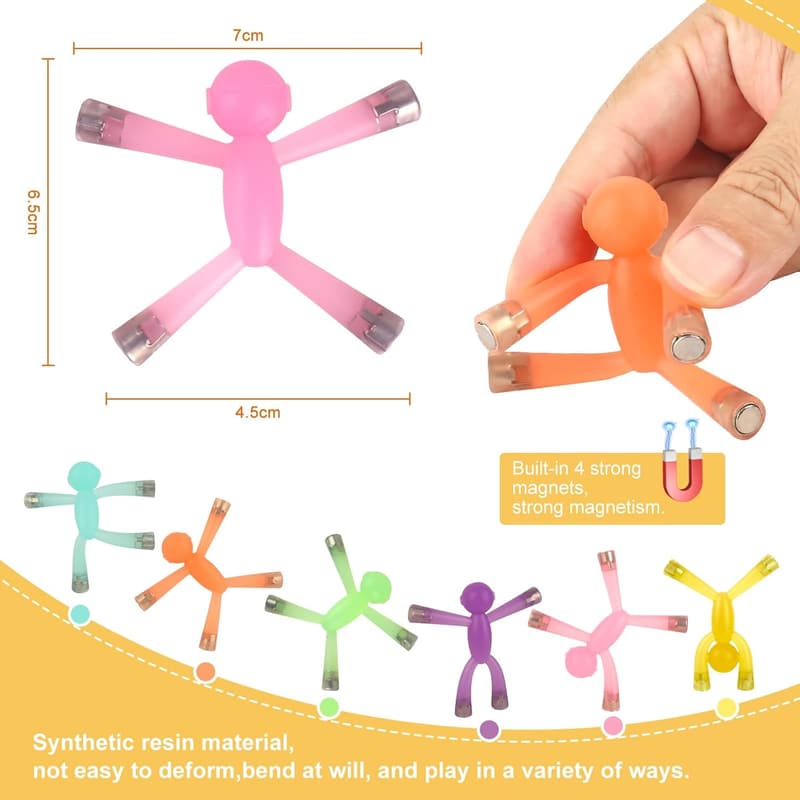 Magnetic People Figures - 6pcs Sensory Toys for Kids & Teens
